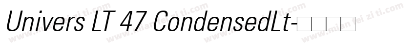Univers LT 47 CondensedLt字体转换